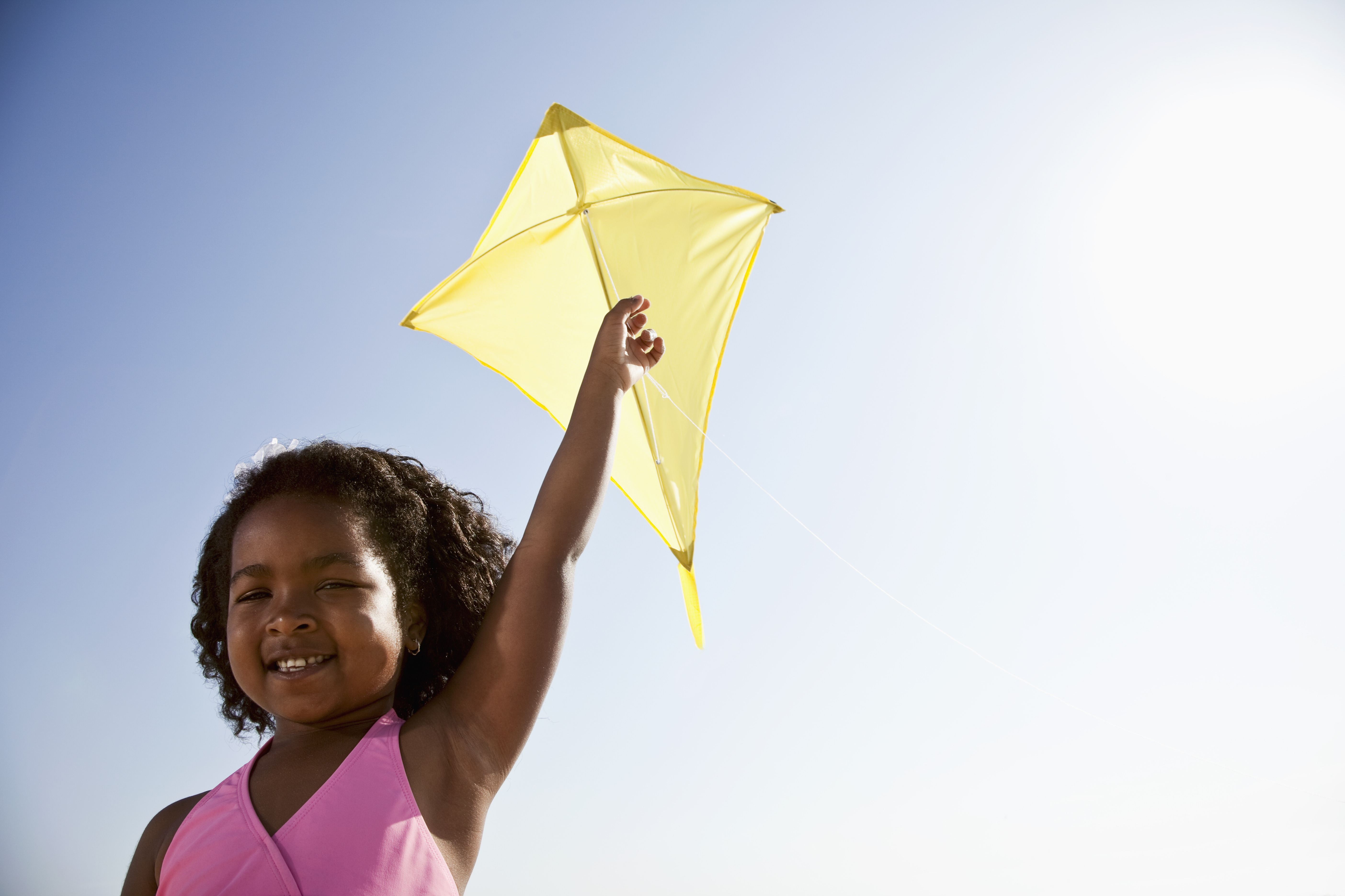 A child flying kite